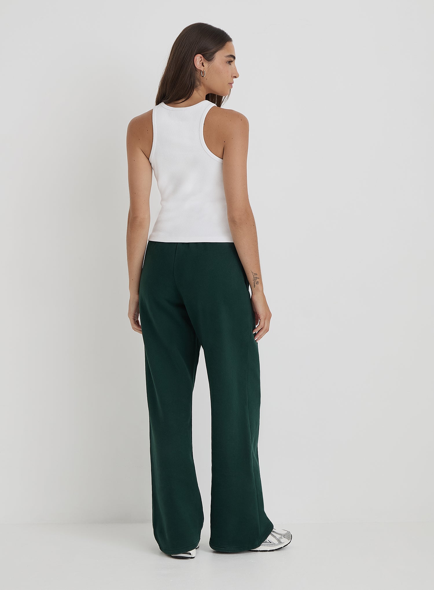 Green Fourth Branded Wide Leg Jogger